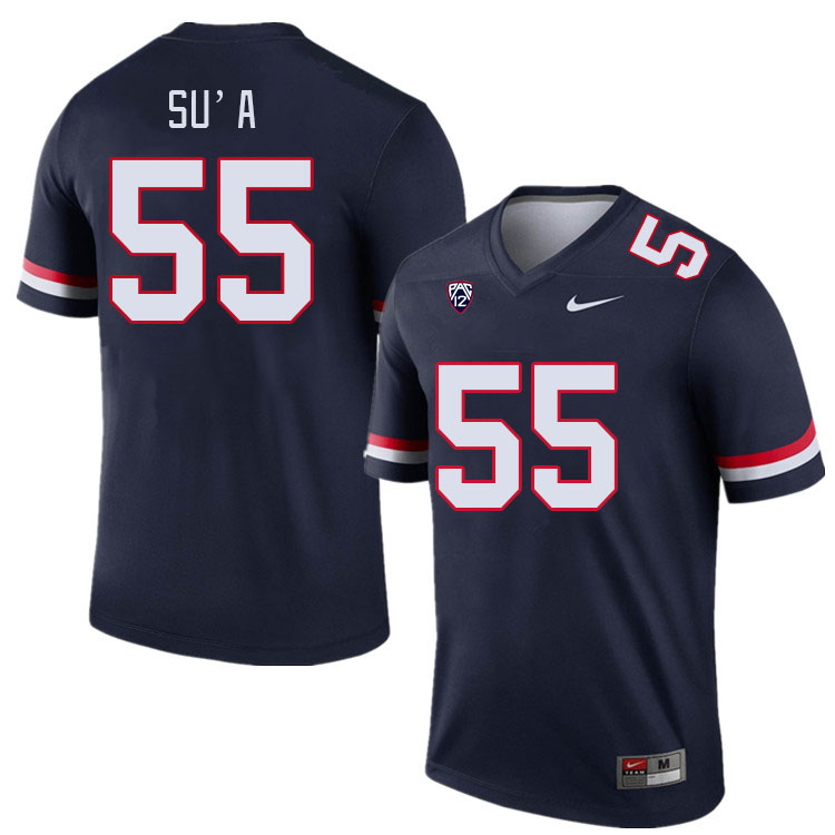 Men #55 Leviticus Su'a Arizona Wildcats College Football Jerseys Stitched Sale-Navy